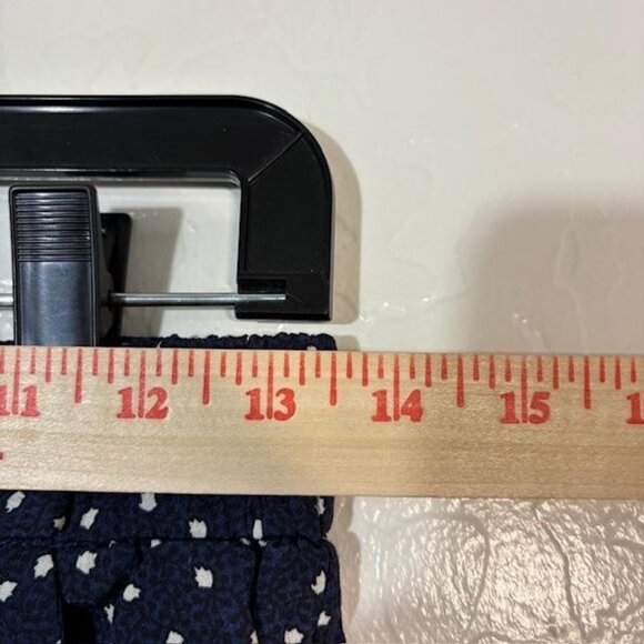 Aritzia Wilfred Pants Womens Small Navy Polka Dot Wide Leg Cropped Tie Waist - Picture 7 of 9